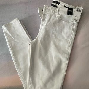 Abercrombie Mid Rise White Jeans